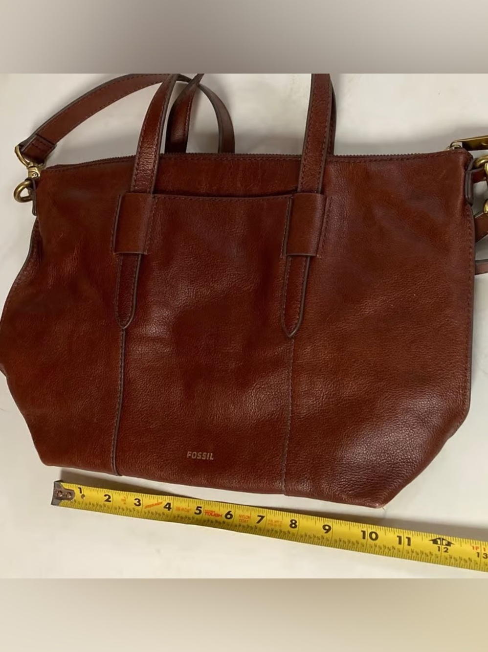 Fossil Brown Leather Skylar Satchel - Picture 8 of 8
